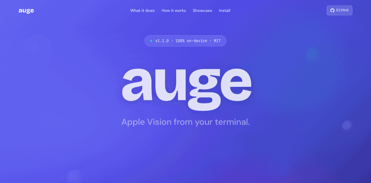 auge - Apple Vision framework from the terminal